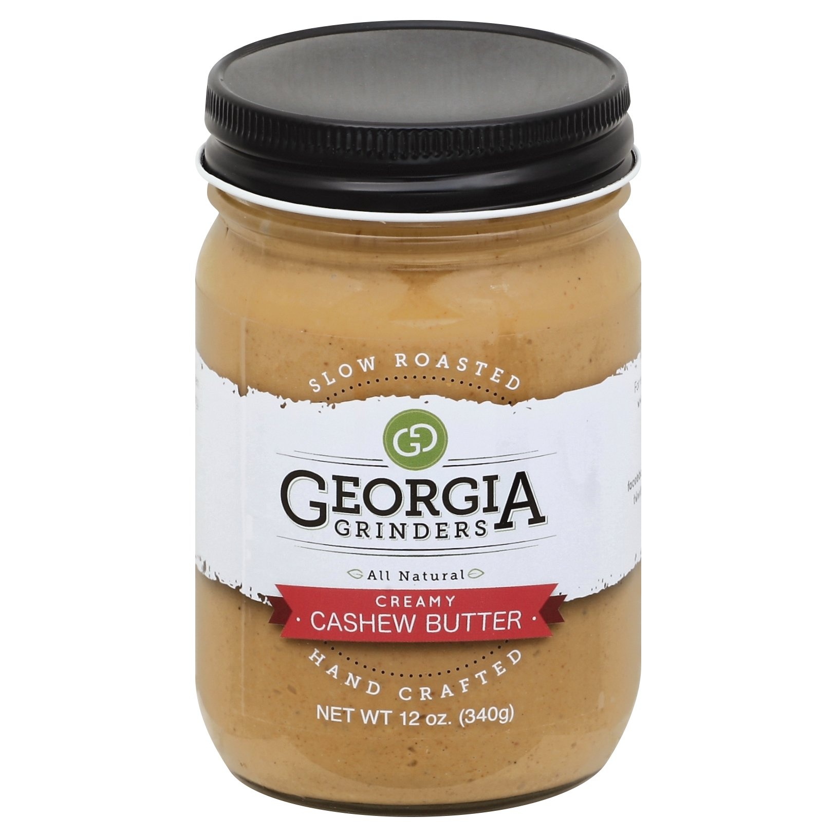 slide 1 of 1, Georgia Grinders Creamy Cashew Butter, 12 oz