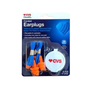slide 1 of 1, CVS Health Corded Ear Plugs, 3 ct