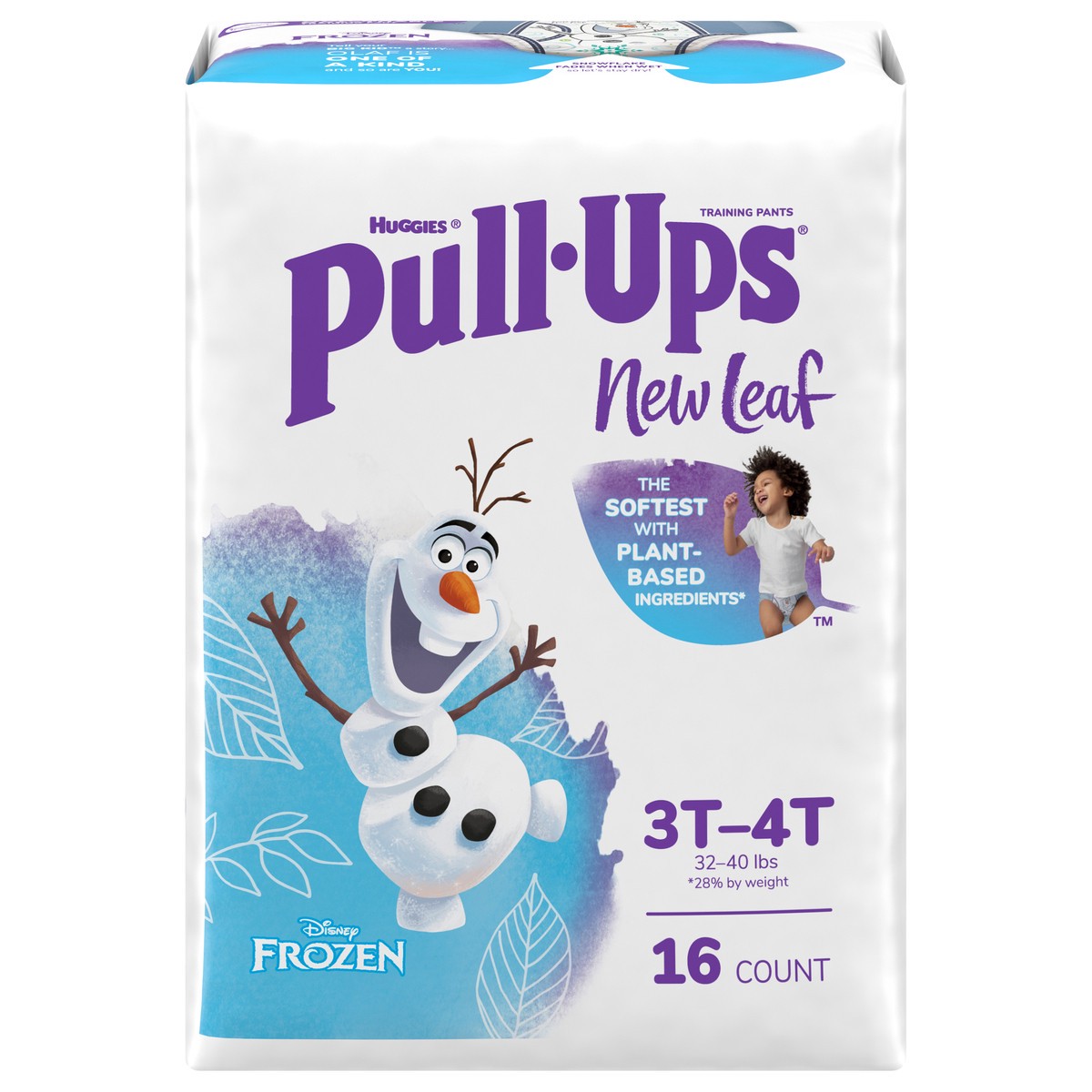 slide 1 of 5, Pull-Ups New Leaf Boys' Disney Frozen Potty Training Pants, 3T-4T (32-40 lbs), 16 Ct, 16 ct