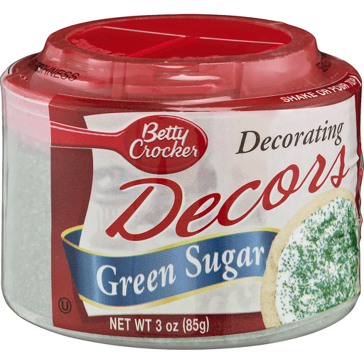 slide 1 of 1, Betty Crocker Decors, Decorating, Green Sugar, 2.75 oz