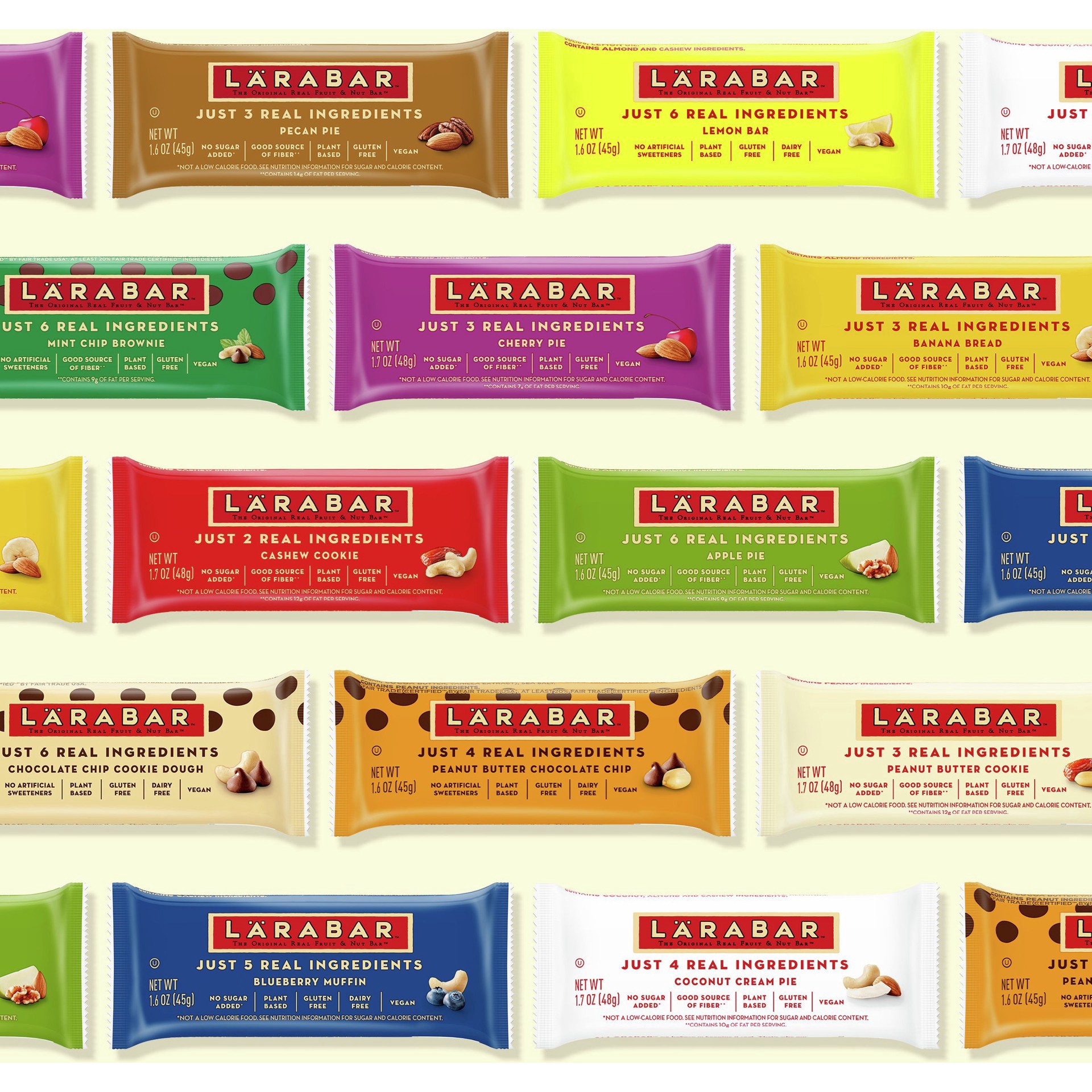 slide 12 of 17, LÄRABAR Lemon Bar, Gluten Free Vegan Fruit & Nut Bar, 1.6 oz Bars, 6 Ct, 6 ct