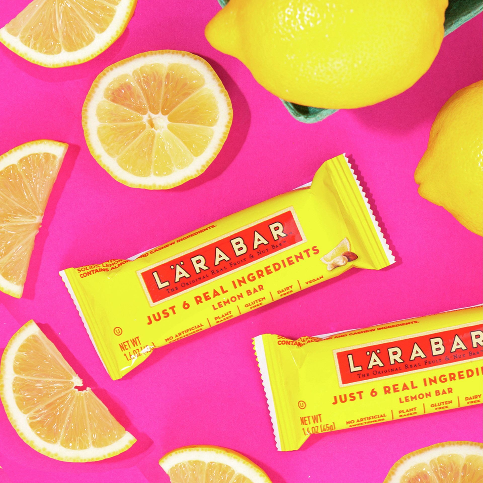 slide 15 of 17, LÄRABAR Lemon Bar, Gluten Free Vegan Fruit & Nut Bar, 1.6 oz Bars, 6 Ct, 6 ct