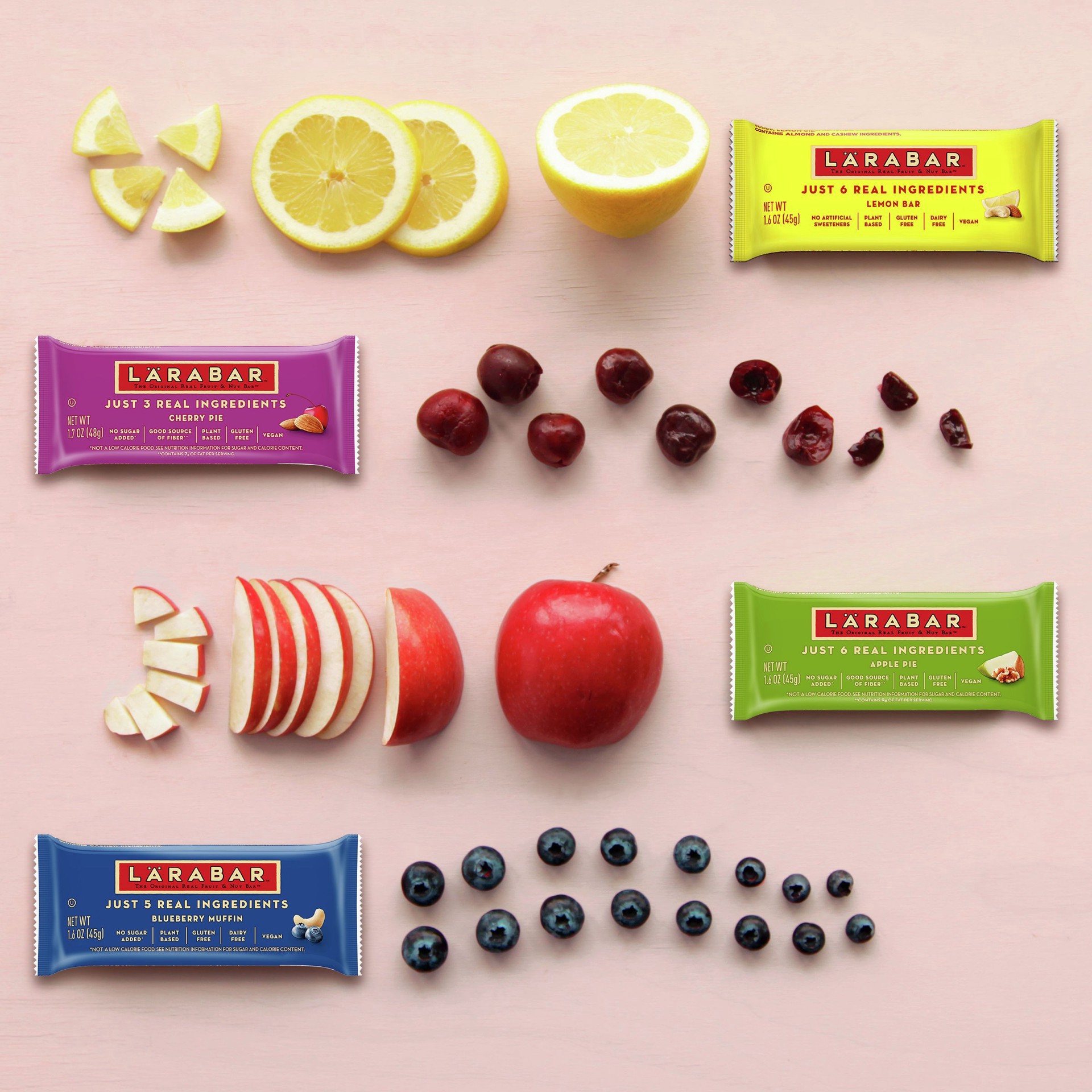 slide 11 of 17, LÄRABAR Lemon Bar, Gluten Free Vegan Fruit & Nut Bar, 1.6 oz Bars, 6 Ct, 6 ct