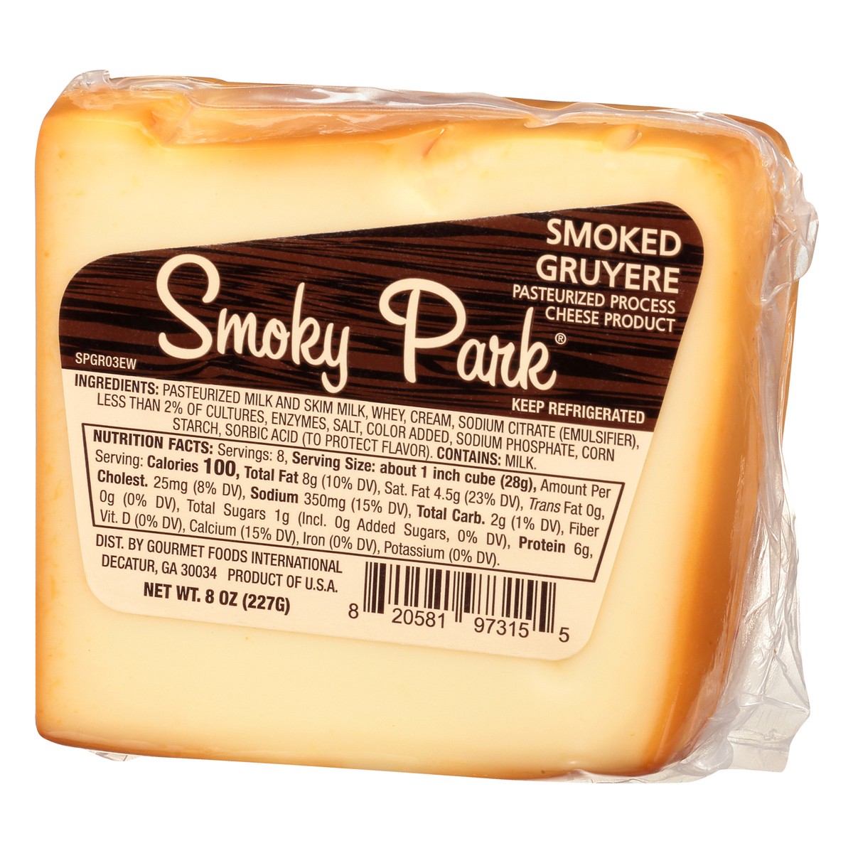 slide 2 of 9, Smoky Park Smoked Gruyere Cheese 8 oz, 8 oz