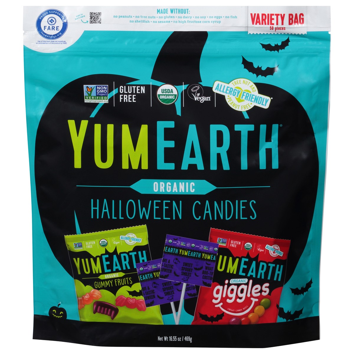 slide 7 of 13, YumEarth Variety Bag Halloween Organic Candies 50 ea, 50 ct