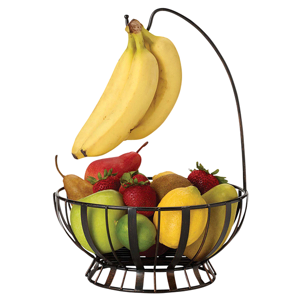 slide 1 of 1, Mikasa Striped Hanging Fruit Basket, 1 ct