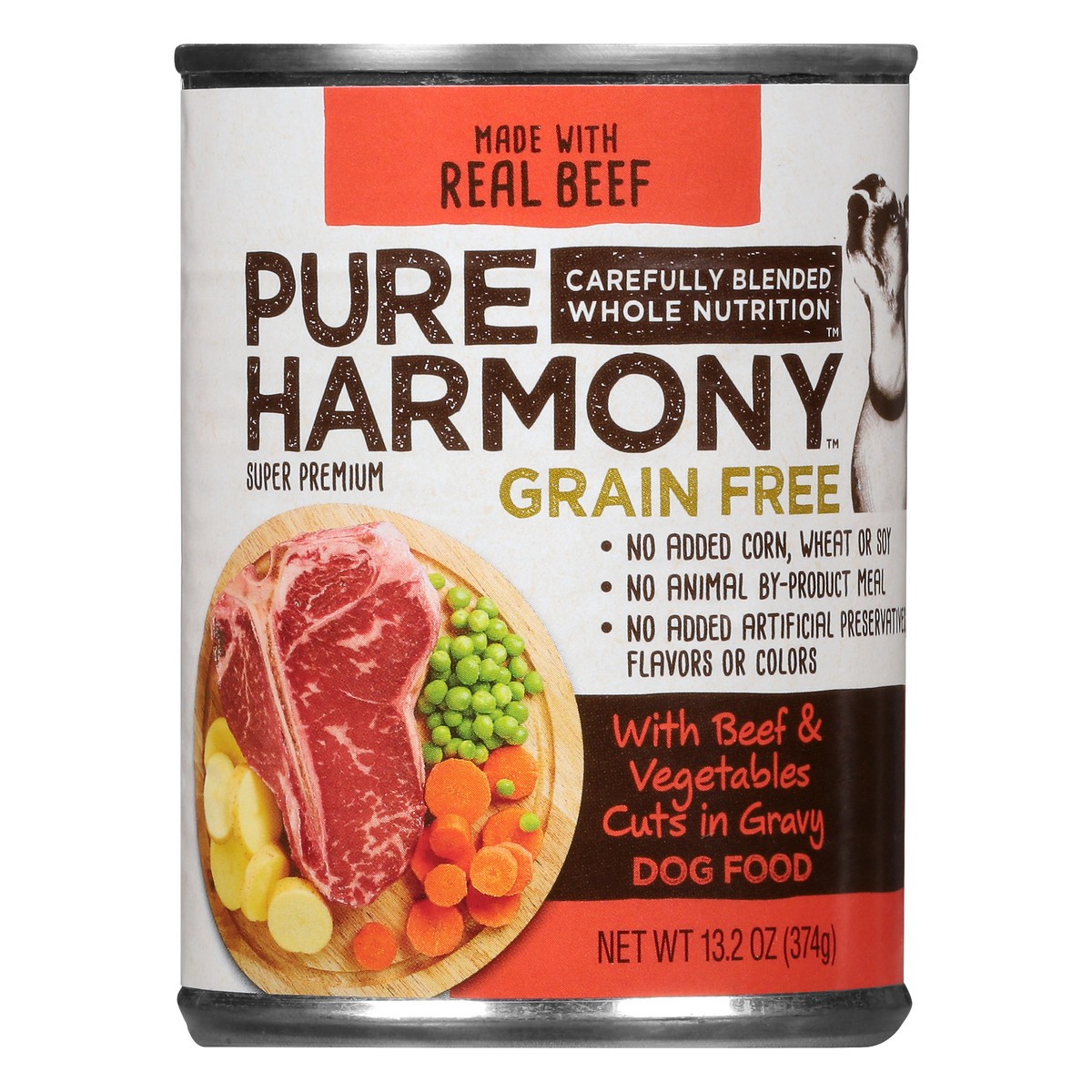 slide 14 of 14, Pure Harmony Grain Free Super Premium With Beef & Vegetables Cuts In Gravy Dog Food 13.2 oz, 13.2 oz