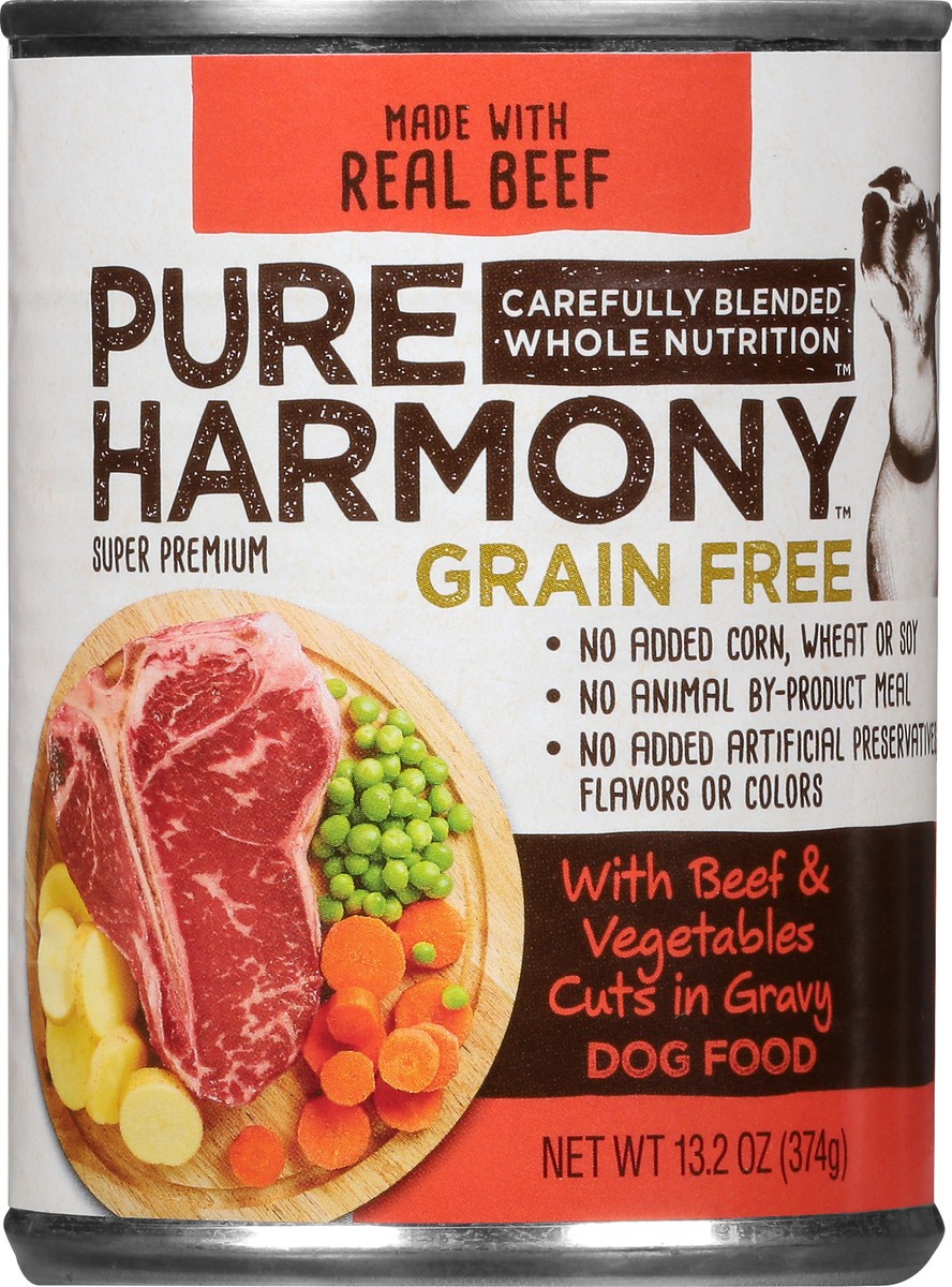 slide 2 of 14, Pure Harmony Grain Free Super Premium With Beef & Vegetables Cuts In Gravy Dog Food 13.2 oz, 13.2 oz