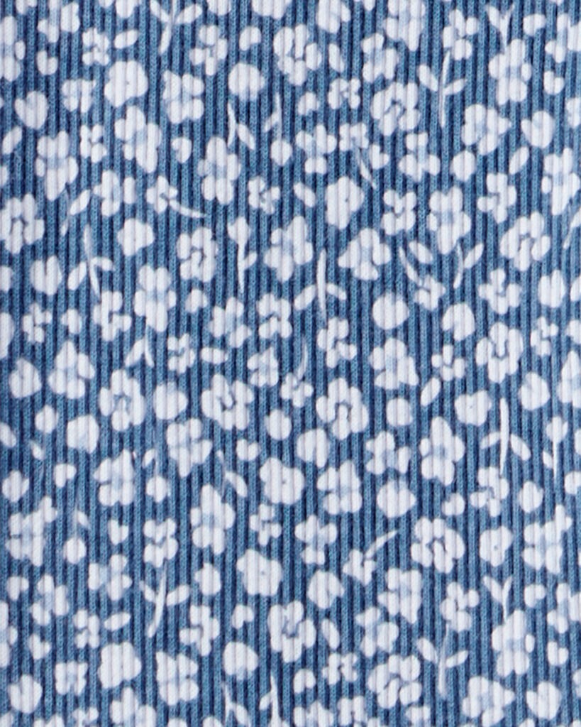 slide 2 of 4, Carter's Carters Toddler Girl 2-Piece Floral French Terry Sweatshirt & Pant Set - Blue Blue 5T, 2 pc