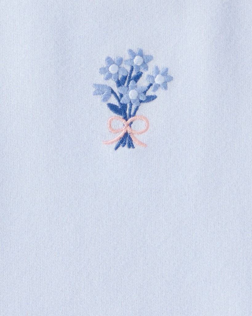 slide 4 of 4, Carter's Carters Toddler Girl 2-Piece Floral French Terry Sweatshirt & Pant Set - Blue Blue 5T, 2 pc