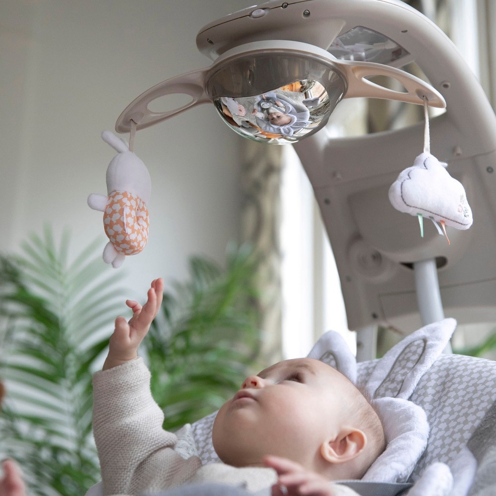 slide 12 of 17, Ingenuity InLighten Baby Swing - Easy-Fold Frame & Light Up Mobile - Twinkle Tails, 1 ct