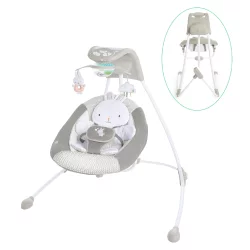 Ingenuity InLighten Baby Swing - Easy-Fold Frame & Light Up Mobile - Twinkle Tails