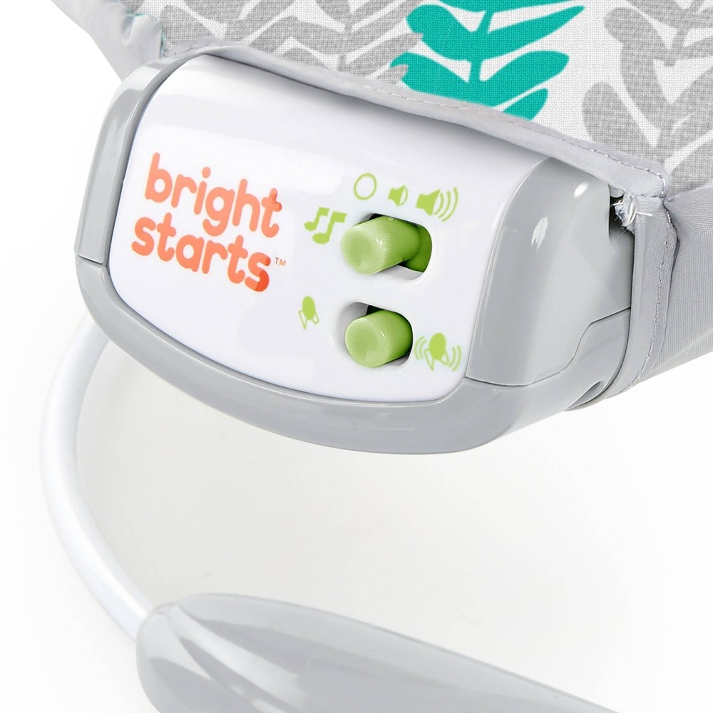slide 8 of 12, Bright Starts Jungle Vines Comfy Baby Bouncer with Vibrating Infant Seat, Toy Bar & Taggies, 1 ct