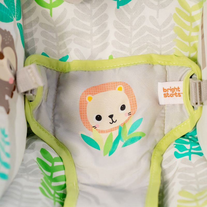 slide 9 of 16, Bright Starts Jungle Vines Comfy Baby Bouncer with Vibrating Infant Seat & Taggies, 1 ct