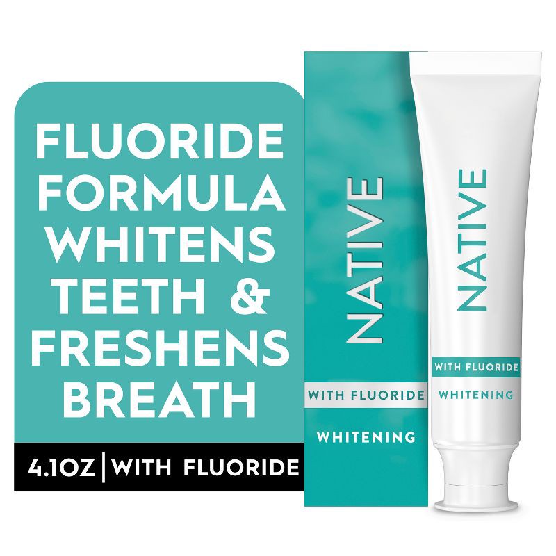 slide 7 of 10, Native Premium Whitening Wild Mint & Peppermint Oil Fluoride Toothpaste - 4.1 oz, 4.1 oz