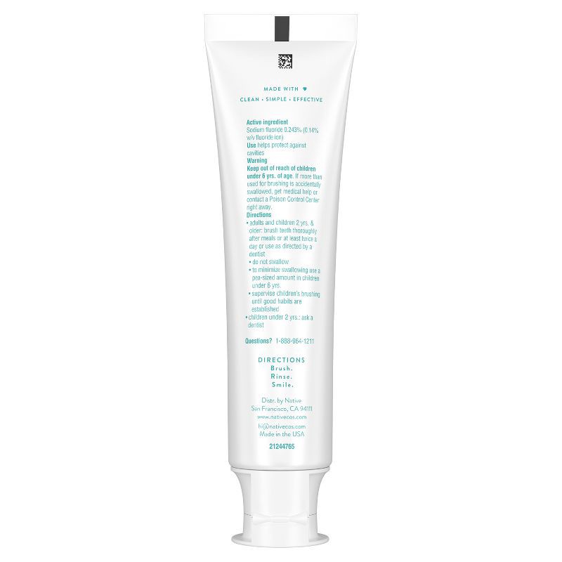 slide 10 of 10, Native Premium Whitening Wild Mint & Peppermint Oil Fluoride Toothpaste - 4.1 oz, 4.1 oz