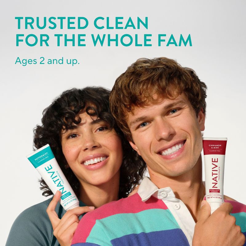slide 6 of 11, Native Premium Whitening Wild Mint & Peppermint Oil Fluoride Free Toothpaste - 4.1 oz, 4.1 oz