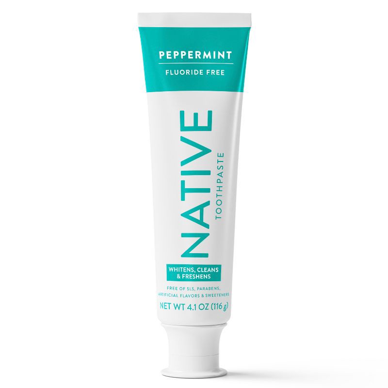 slide 10 of 11, Native Premium Whitening Wild Mint & Peppermint Oil Fluoride Free Toothpaste - 4.1 oz, 4.1 oz
