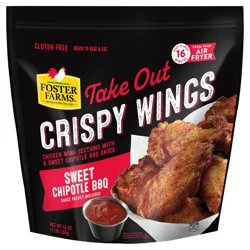 Foster Farms Chipotle BBQ Take Out Chicken Wings - Frozen - 16oz