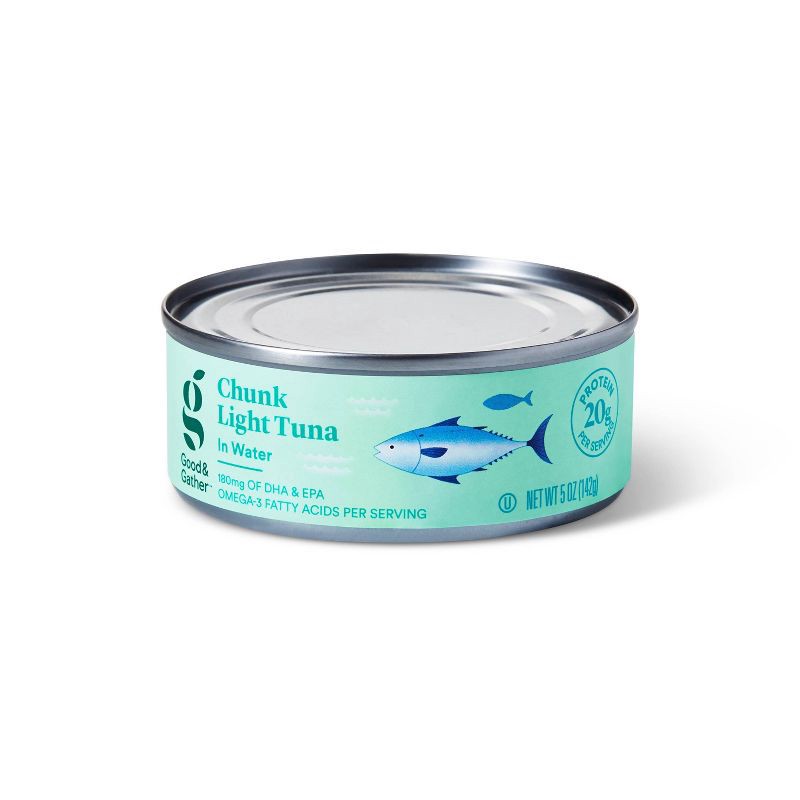 slide 2 of 3, Chunk Light Tuna in Water - 5oz/4pk - Good & Gather™, 4 ct; 5 oz