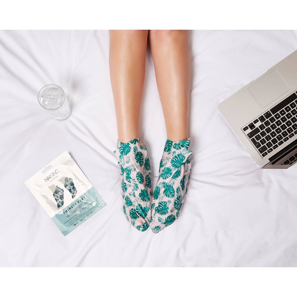 slide 3 of 3, Nails Inc. Nails.INC Thirsty Feet Deep Moisture Foot Mask -, 0.60 fl oz