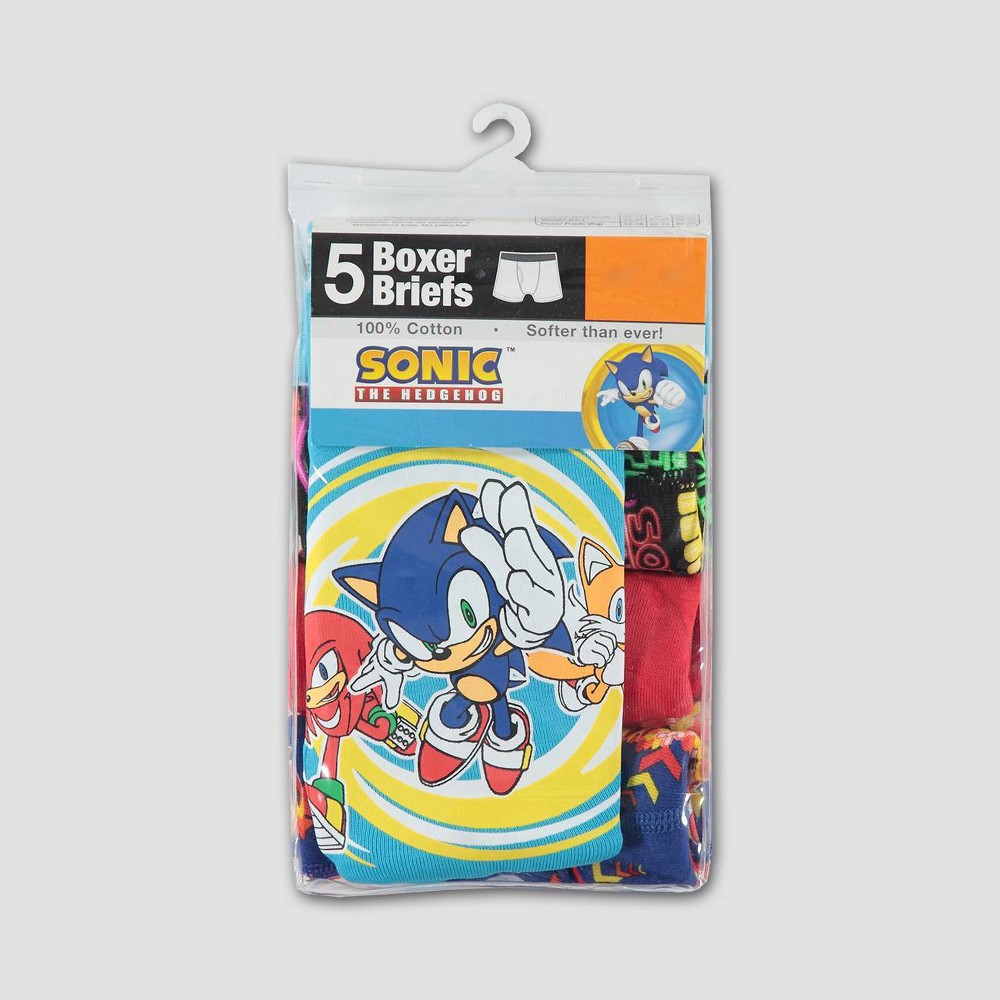 Sonic The Hedgehog 5 Pack Boys Briefs Underwear