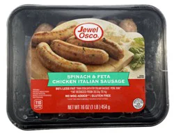 Jewel Spinach Feta Chicken Sausage - 16 Oz
