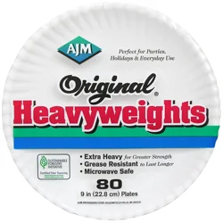 AJM Heavyweights Original Paper Plates 8-7/8"