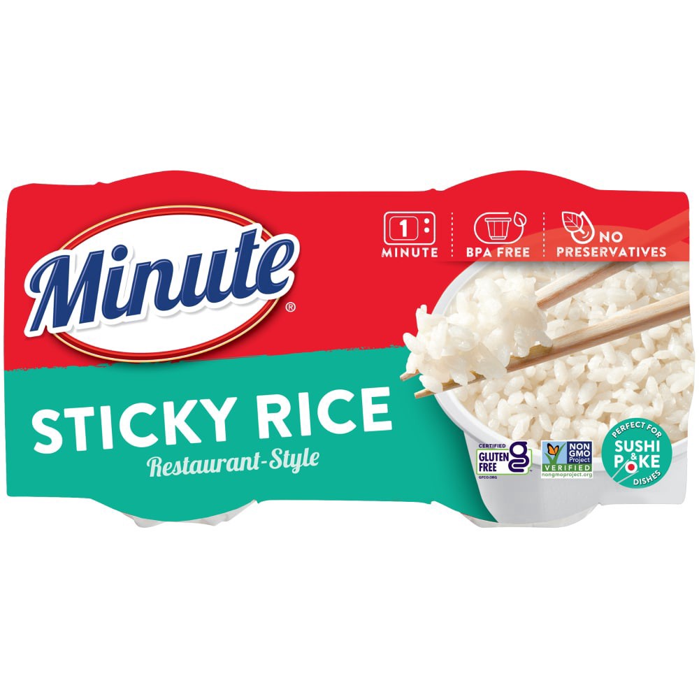 slide 1 of 3, Minute Restaurant-Style Sticky Rice 8.8 oz, 8.8 oz