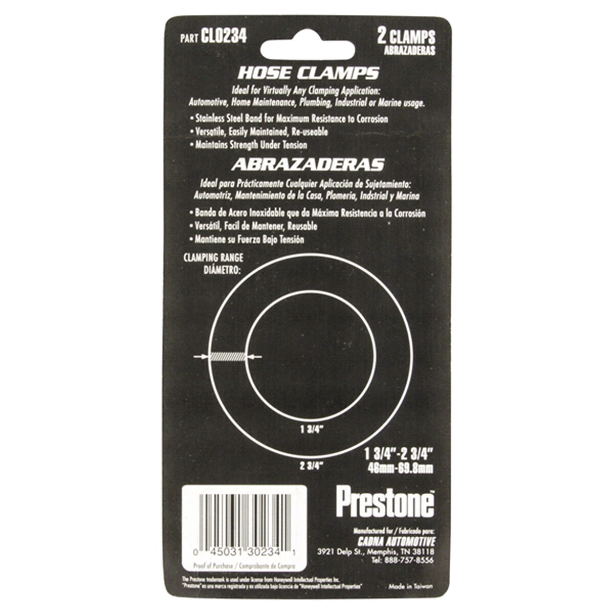 slide 2 of 2, Prestone K-Tool Hose Clamps, 2.75 x 7 /8