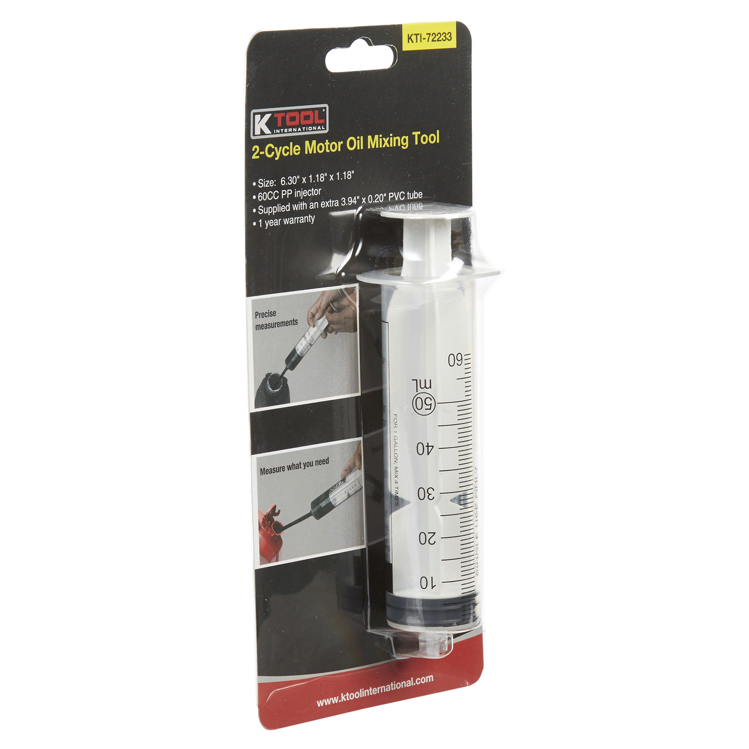 slide 4 of 5, KTOOL K-Tool 2-Cycle Motor Oil Mixing Tool, 1 ct, 1 ct
