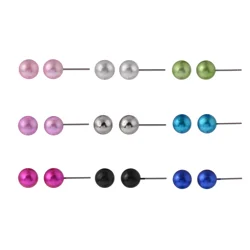 Oh Hello Color Pearl Stud Earring Set Multi