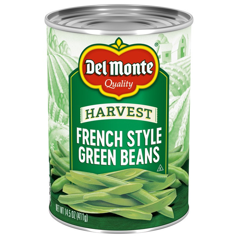slide 1 of 4, Del Monte Harvest French Style Green Beans, 14.5 oz Can, 14.5 oz