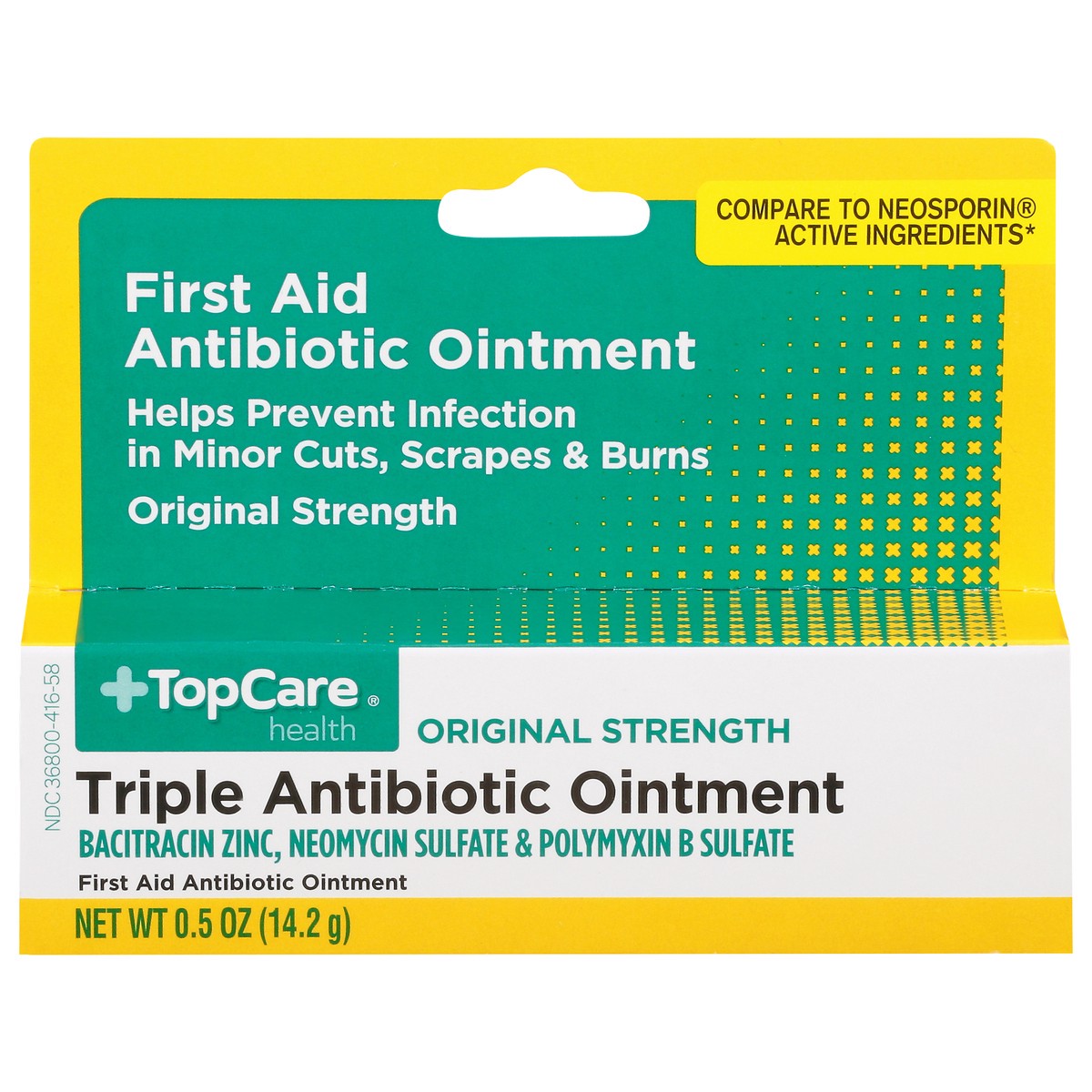 slide 1 of 9, TopCare Health Original Strength Triple Antibiotic Ointment 0.5 oz, 0.5 oz