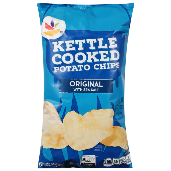 slide 1 of 1, GIANT Kettle Cooked Potato Chips Original with Sea Salt, 8 oz