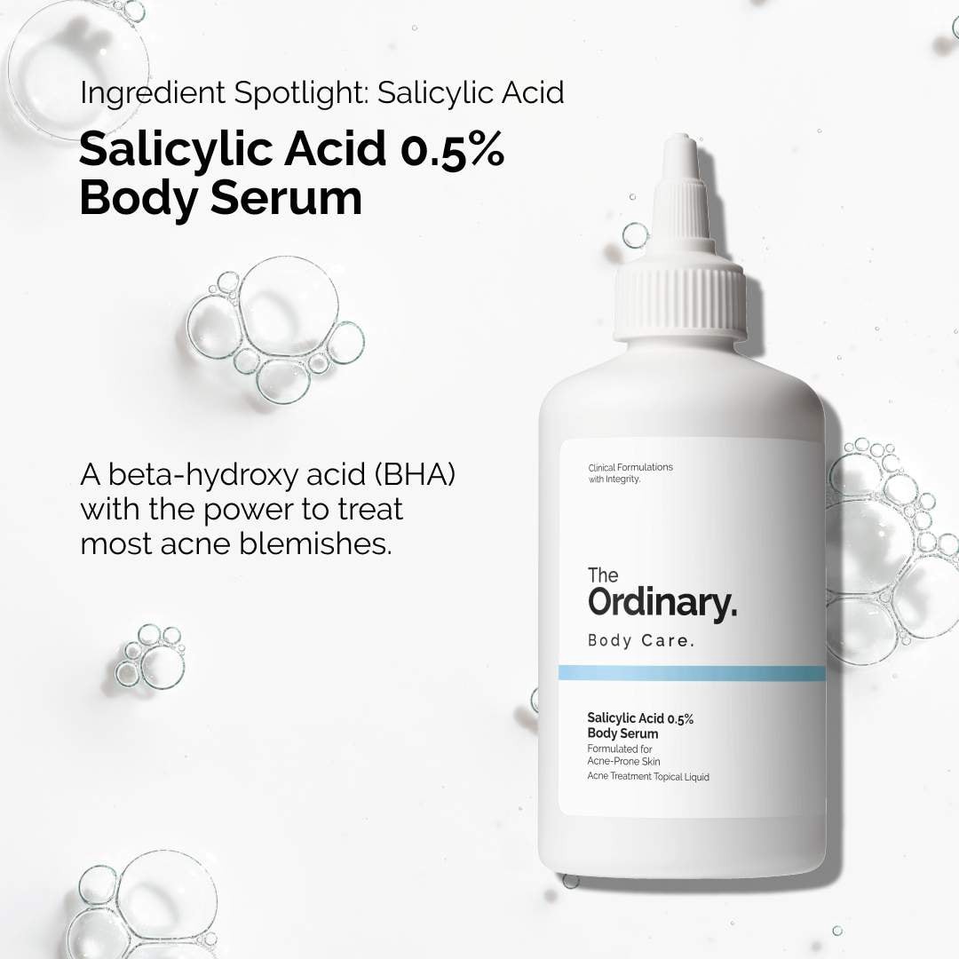 slide 6 of 8, The Ordinary Salicylic Acid 0.5% Body Serum Exfoliating Treatment for Acne 8 oz / 240 ml, 