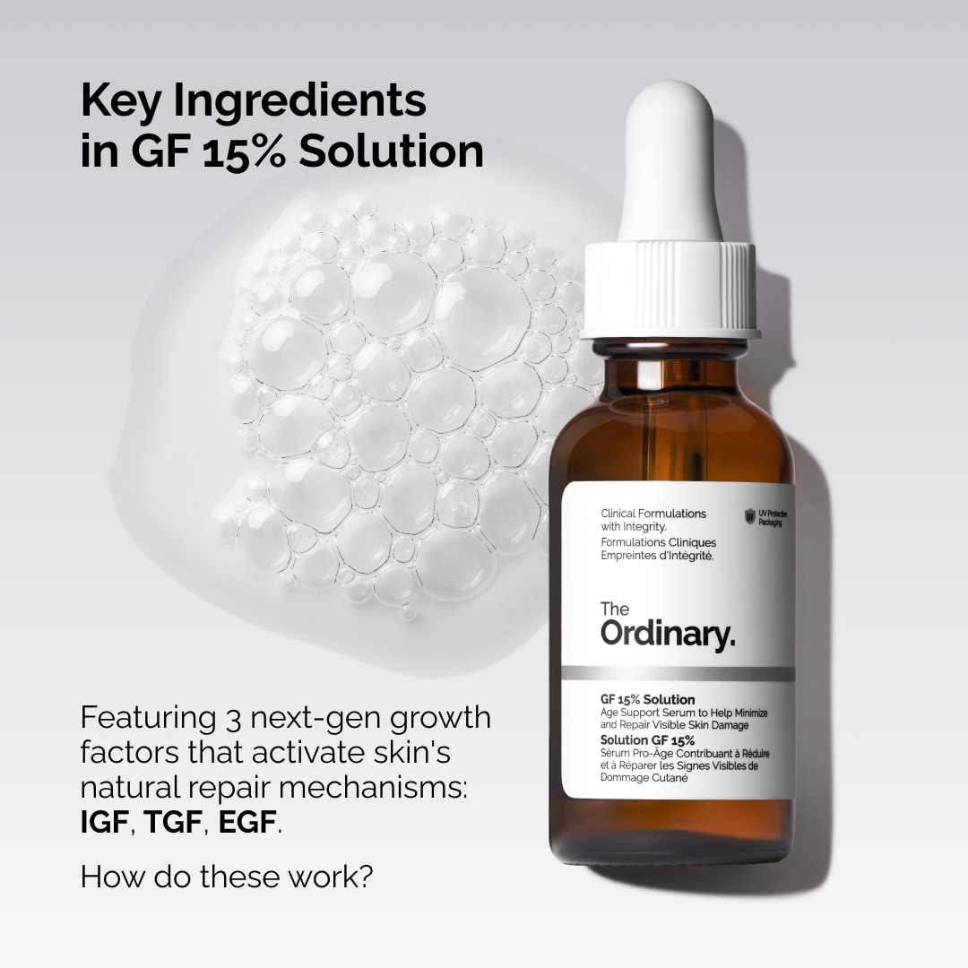 slide 2 of 7, The Ordinary GF 15% Serum for Visible Skin Repair and Wrinkles 1 oz / 30 mL, 