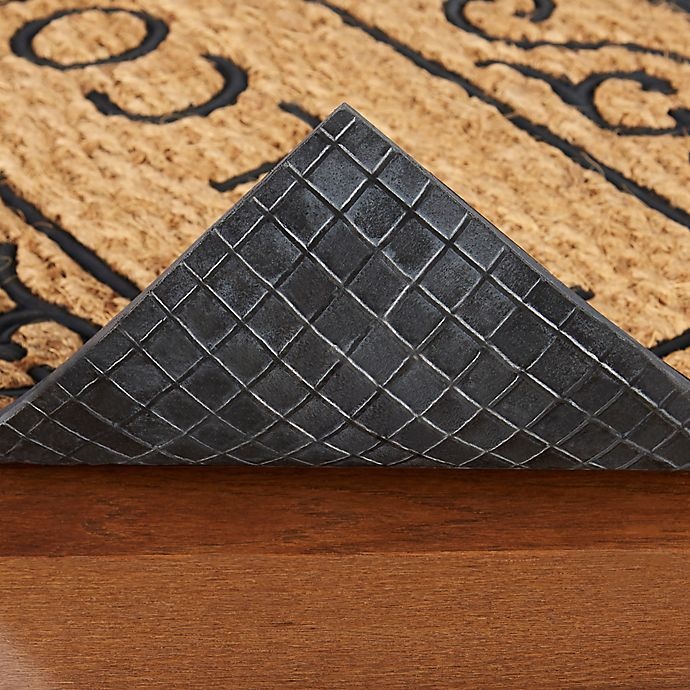 slide 8 of 10, Home Dynamix Scrollwork Slice Coir Door Mat - Brown, 18 in x 30 in