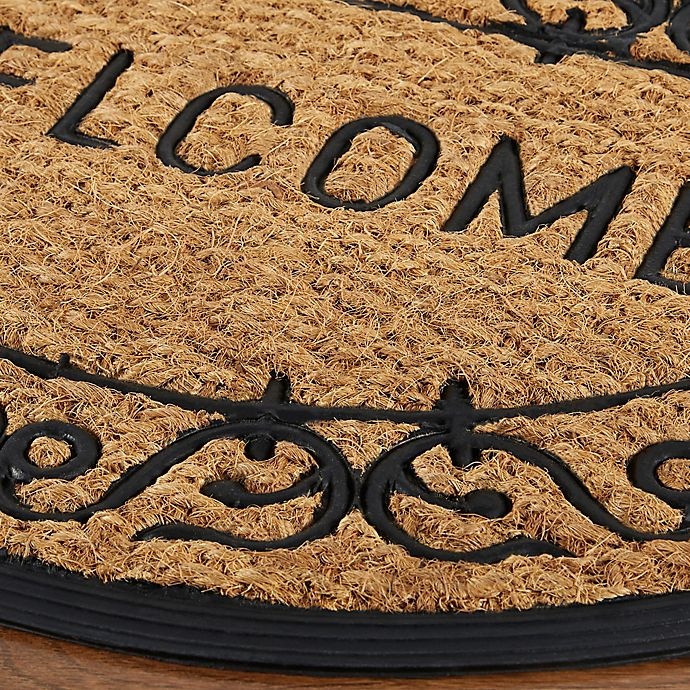 slide 9 of 10, Home Dynamix Scrollwork Slice Coir Door Mat - Brown, 18 in x 30 in