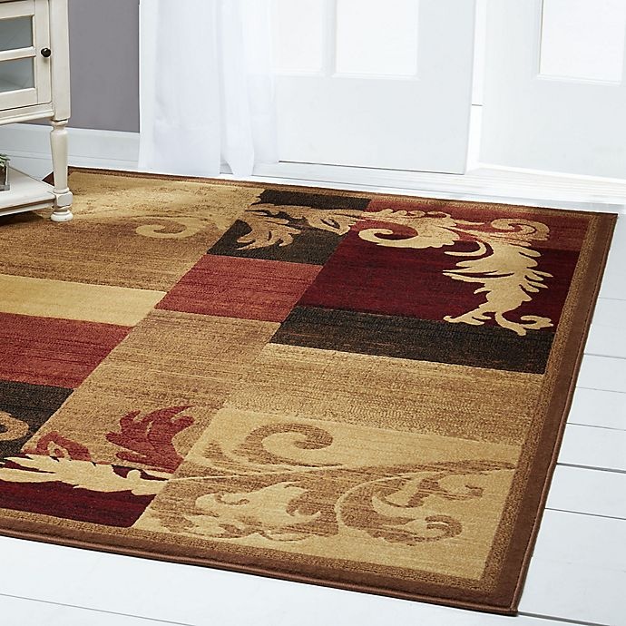 slide 2 of 6, Home Dynamix Catalina Pierre 3'3 x 5'2 Area Rug - Brown/Red, 1 ct