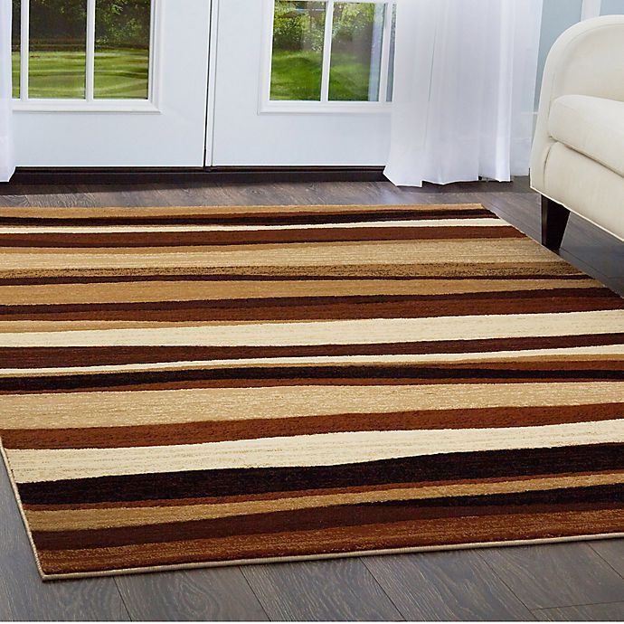 slide 3 of 6, Home Dynamix Tribeca Heat Set Wave Area Rug - Brown, 5 ft 3 in x 7 ft 2 in