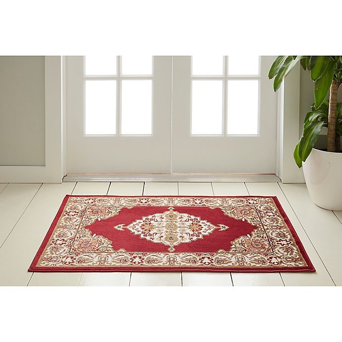 slide 2 of 2, Home Dynamix Westwood Medallion Washable Accent Rug - Red, 2 ft 3 in x 3 ft 7 in
