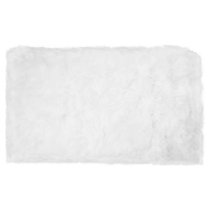 slide 1 of 2, Home Dynamix Aspen Faux Fur Accent Rug - White, 2 ft 6 in, 3 ft 11 in