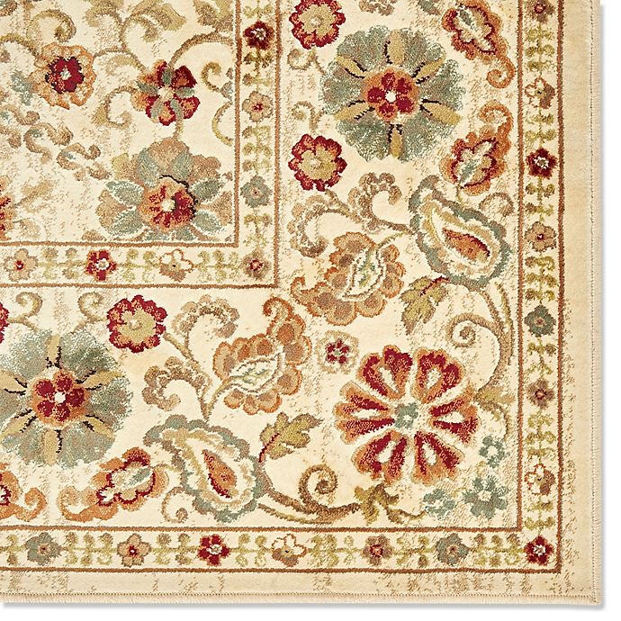 slide 7 of 7, Verona Suzani Rug - Ivory/Blue, 2 ft 2 in, 6 ft 11 in
