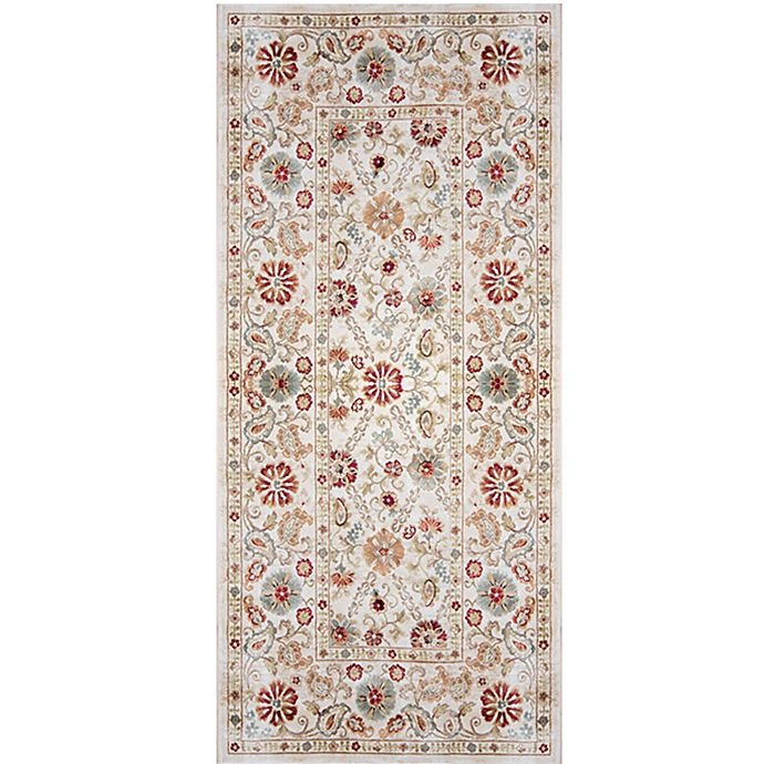 slide 1 of 7, Verona Suzani Rug - Ivory/Blue, 2 ft 2 in, 6 ft 11 in