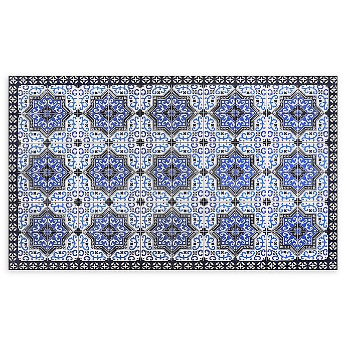 slide 1 of 4, Home Dynamix Calm Step Anti-Fatigue Kitchen Mat - Blue, 2 ft x 4 ft