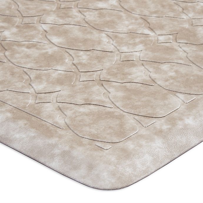 slide 5 of 5, Home Dynamix Gentle Step Embossed Trellis Mat - Beige, 20 in x 30 in