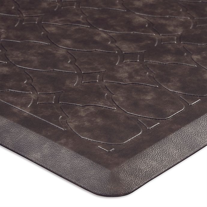 slide 5 of 5, Home Dynamix Gentle Step Embossed Trellis Mat - Brown, 20 in x 30 in