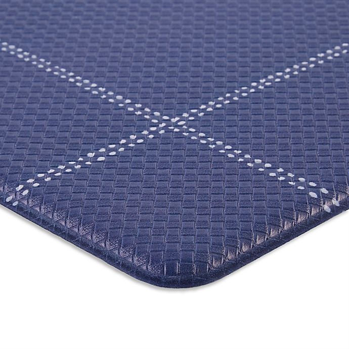 slide 4 of 8, Simply Essential Reversible Kitchen Mat - Blue, 18 in x 30 in