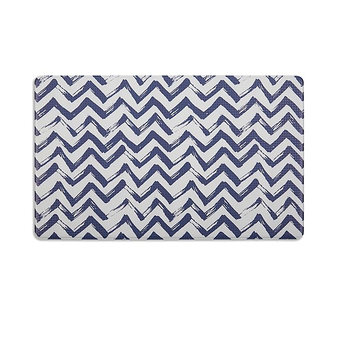 slide 6 of 8, Simply Essential Reversible Kitchen Mat - Blue, 18 in x 30 in